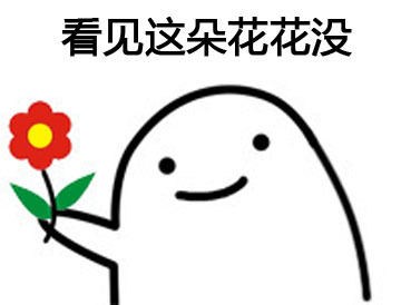 看见这朵花花没套路表情包