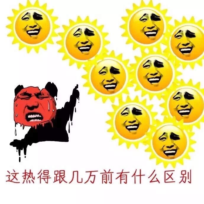 夏天怎么这么热系列表情包