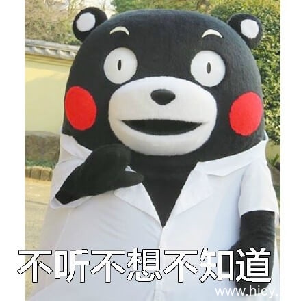 丑拒，熊本熊摆手拒绝系列表情包