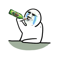 一个人独自流泪喝酒喝可乐系列表情包