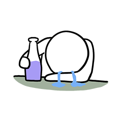 一个人独自流泪喝酒喝可乐系列表情包