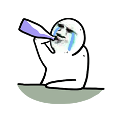 一个人独自流泪喝酒喝可乐系列表情包